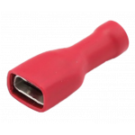Vlakstekerhuls rood 6.4mm 0.5-1.5mm² met versterkingshuls  per 100 stuks