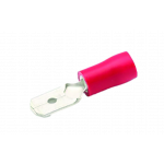 Vlaksteker 0.5-1.5mm² met versterkingshuls rood 6.3mm per 100 stuks
