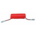 Luftspirale PUR Rot M16x1,5 pur 4 Meter Arbeitslänge mit Feder