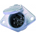 socket Jaeger "S" 24V 7-pole blade terminal connection Aluminium ISO 3731