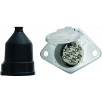 socket Jaeger "S" 24V 7-pole screw connection Aluminium ISO 3731