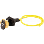 Socket Phillips 7-pin type ''S'' waterproof ISO 1185 incl. 1 meter cable