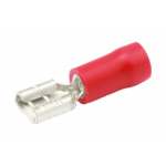 Flachsternhülse 0.5-1.5mm² mit Verstärkungshülse rot 4.8x0.5mm pro 100 Stück