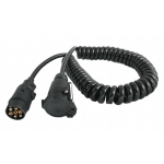 Wendelleitung mit 7 polige Stecker en 7 polige contra Stecker-Adapter