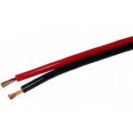 Luidsprekerkabel 2x0.75mm² Rood/zwart op haspel per 100 mtr.