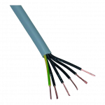 Steuer Kabel 7x0.25mm² schwarze adern nummeriert elektrisch abgeschirmt pro 100 Meter